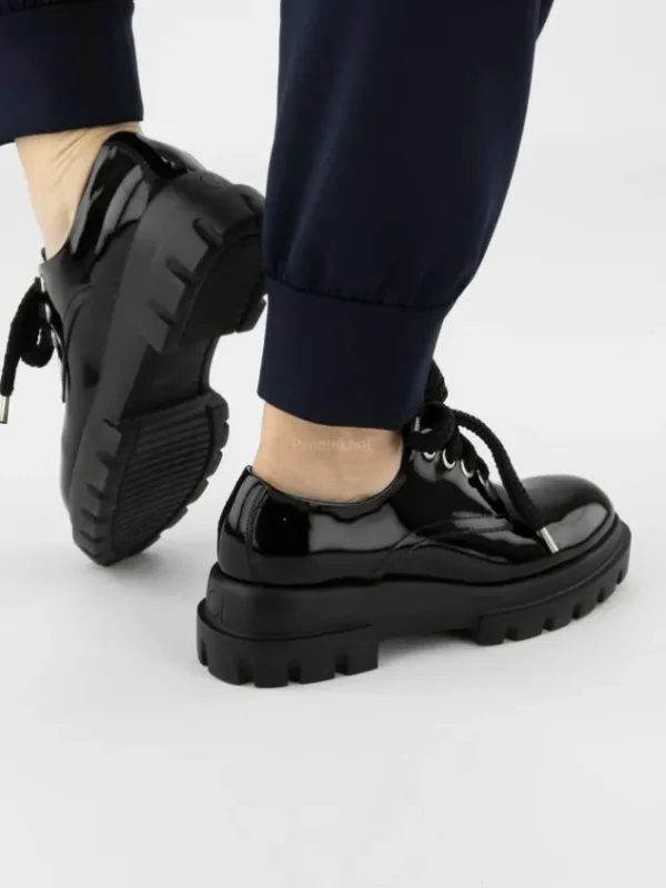 AGL loafers MAXINE LACE UP D756027 Black