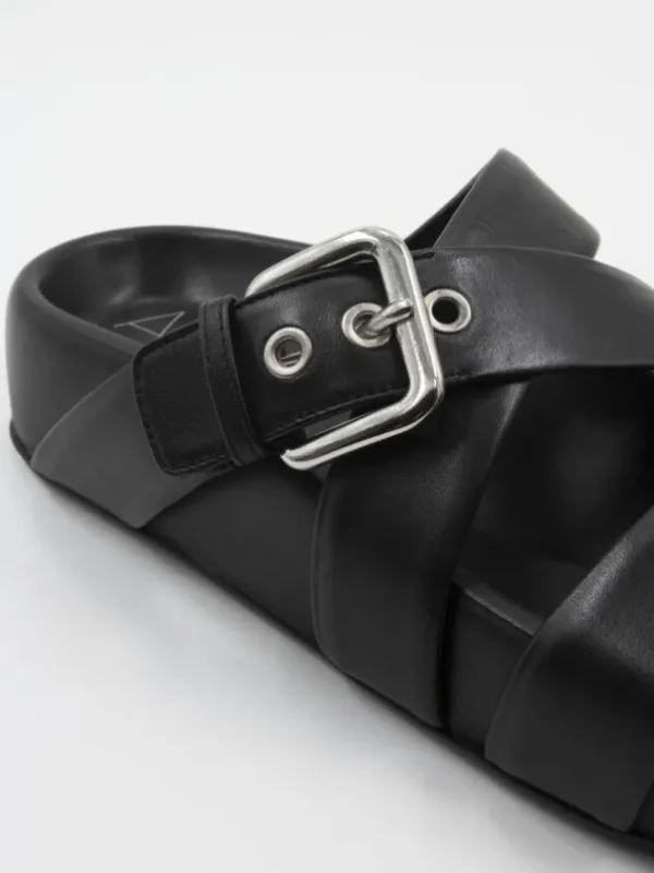 AGL sandals JANE SLIDE D685005 Black