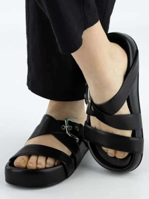 AGL sandals JANE SLIDE D685005 Black