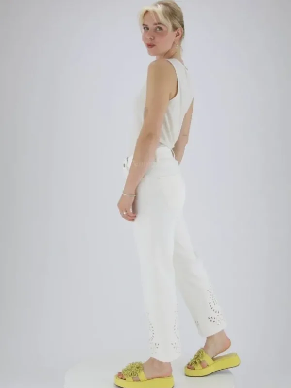 Cambio jeans PARIS STRAIGHT 9058 0017- 23 Cream White