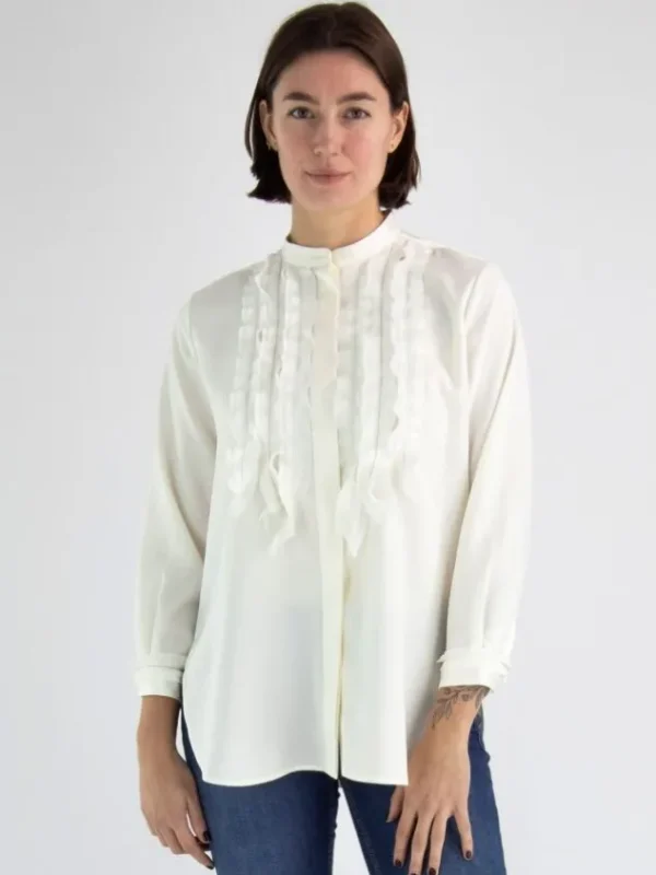 High blouses HARMONIC S50260 Cream White