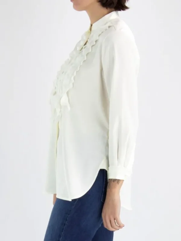 High blouses HARMONIC S50260 Cream White