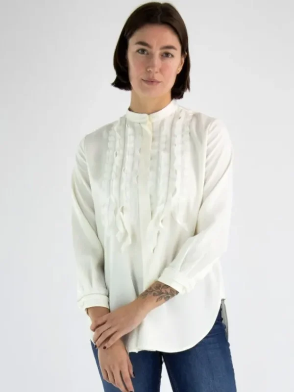 High blouses HARMONIC S50260 Cream White