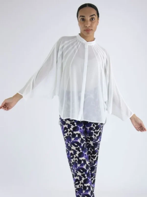 High blouses HOODWINK S50264 Cream White