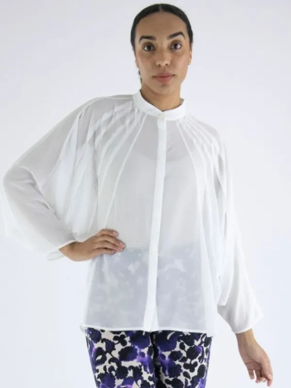 High blouses HOODWINK S50264 Cream White
