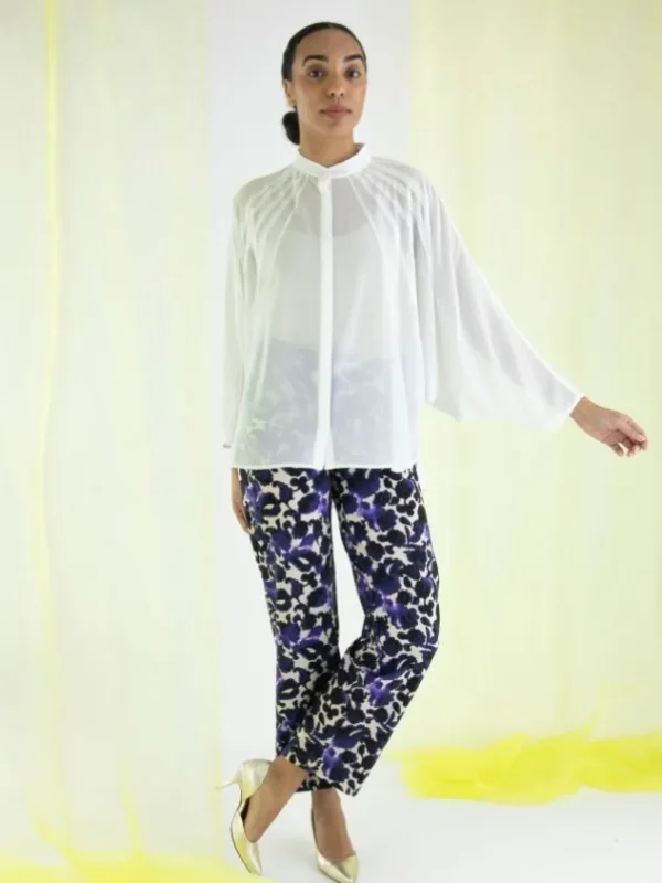 High blouses HOODWINK S50264 Cream White