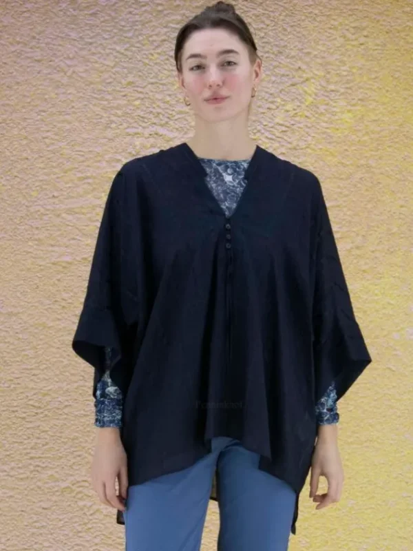 High blouses LUCKELY 750787 Blue