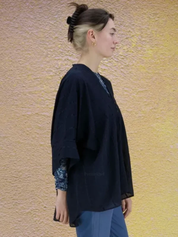High blouses LUCKELY 750787 Blue