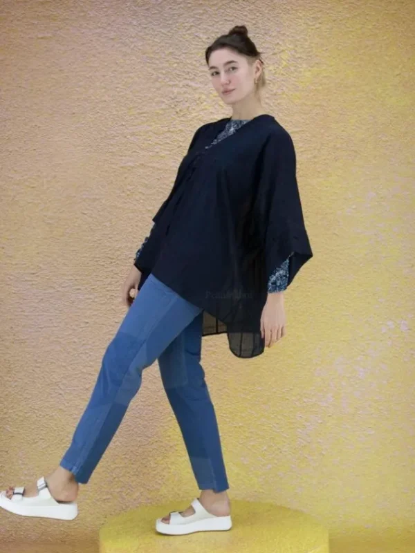 High blouses LUCKELY 750787 Blue