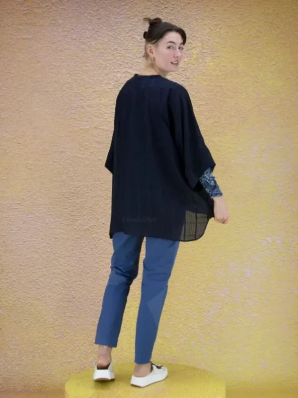 High blouses LUCKELY 750787 Blue