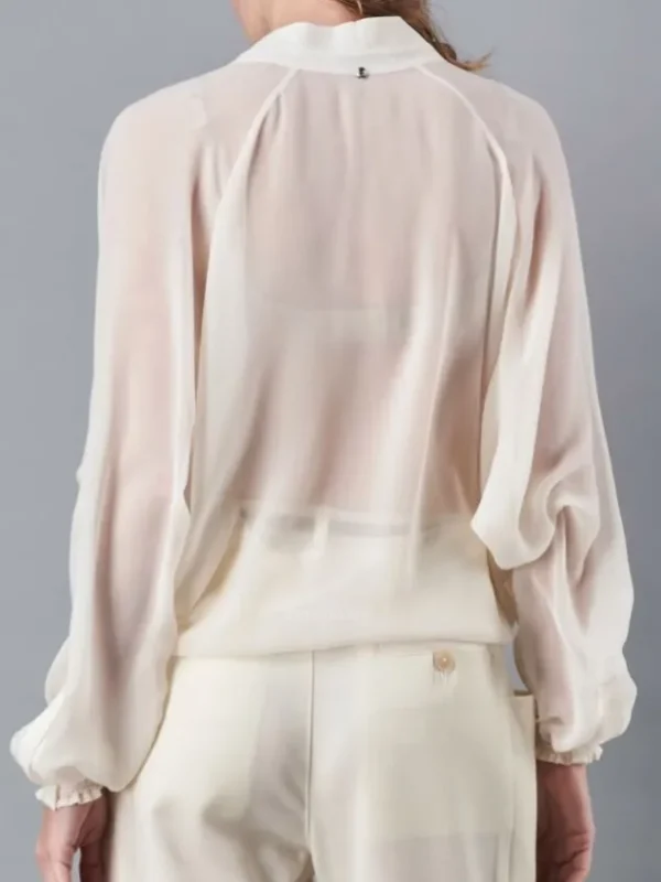 High blouses MANON 750762 Cream White