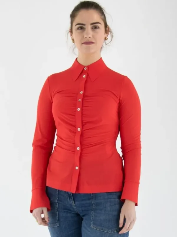 High blouses SATISFY S50298 Red