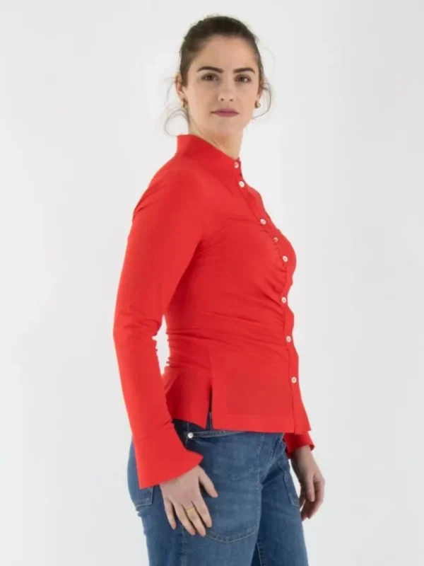 High blouses SATISFY S50298 Red