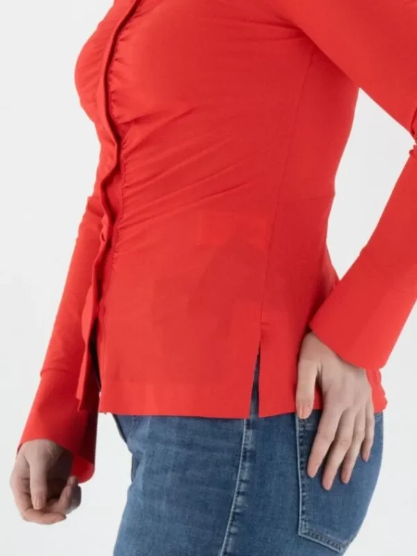 High blouses SATISFY S50298 Red