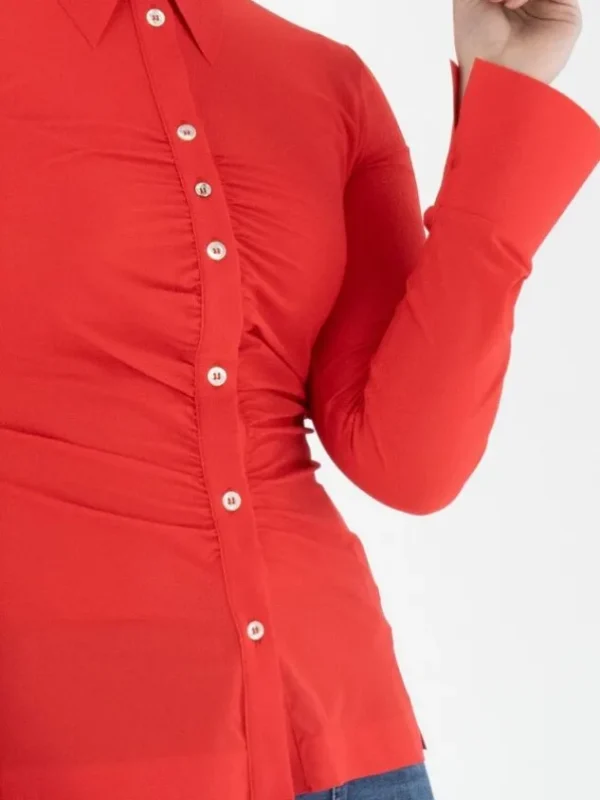 High blouses SATISFY S50298 Red