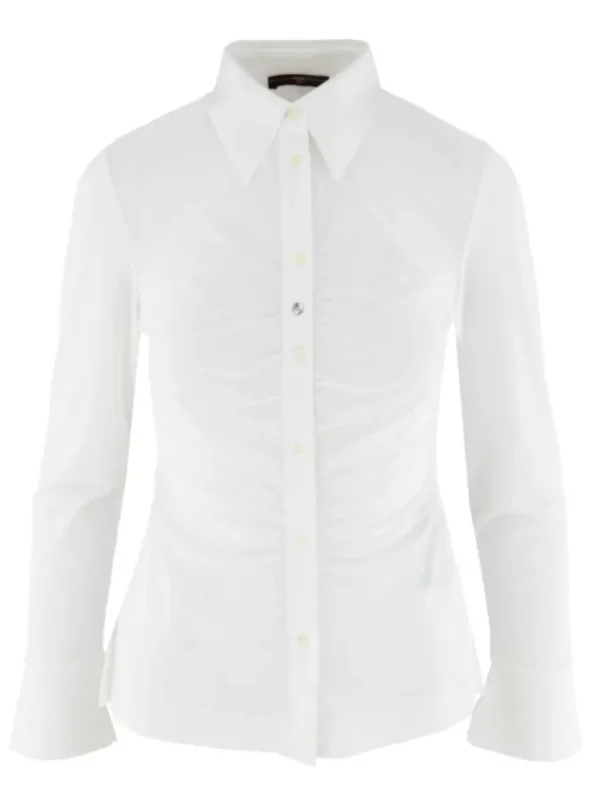High blouses SATISFY S50298 White
