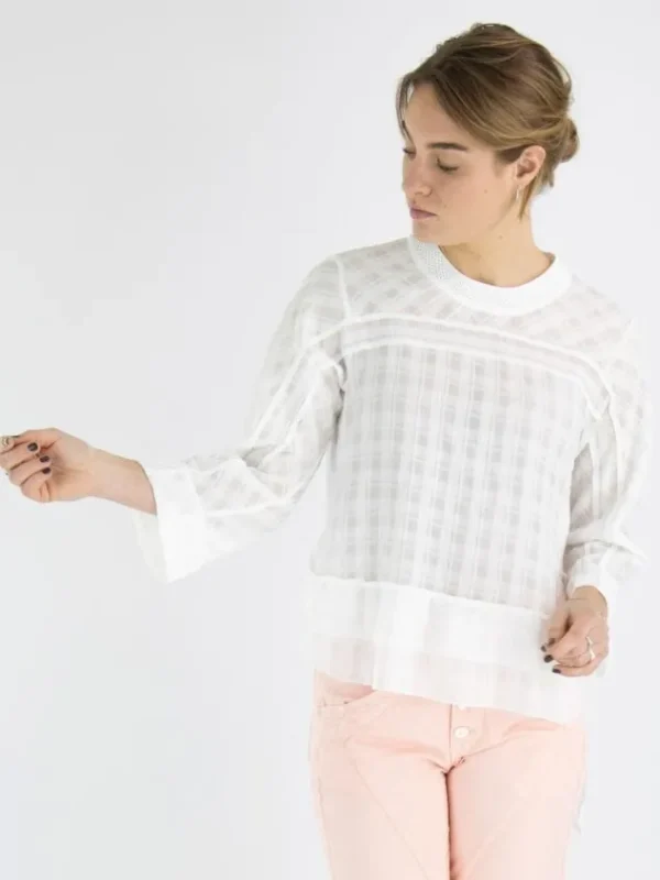 High blouses SECLUDE S50266 White