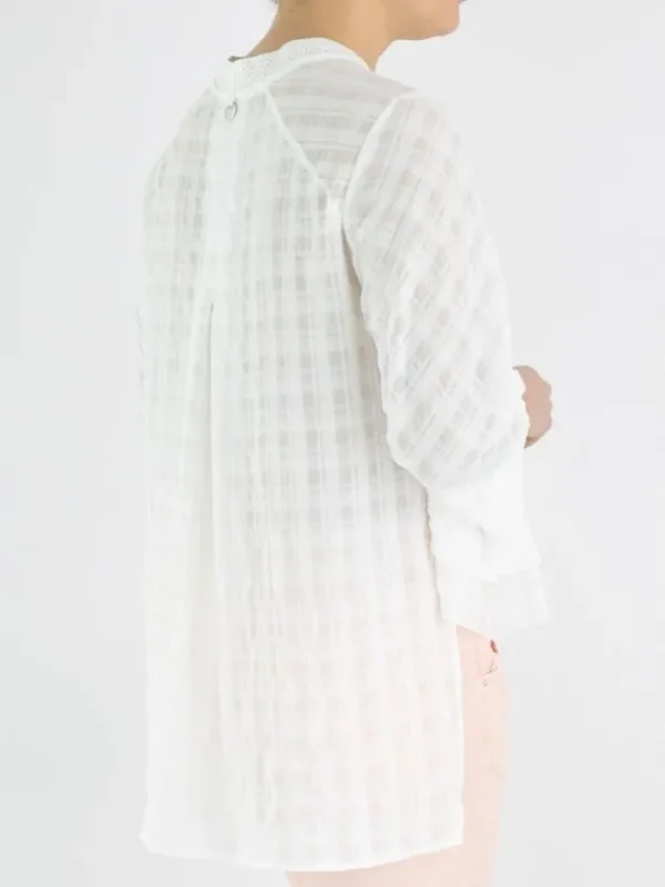 High blouses SECLUDE S50266 White