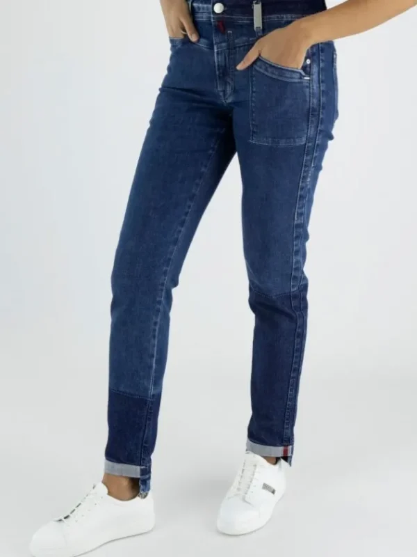 High jeans KICK OFF 702873 Blue