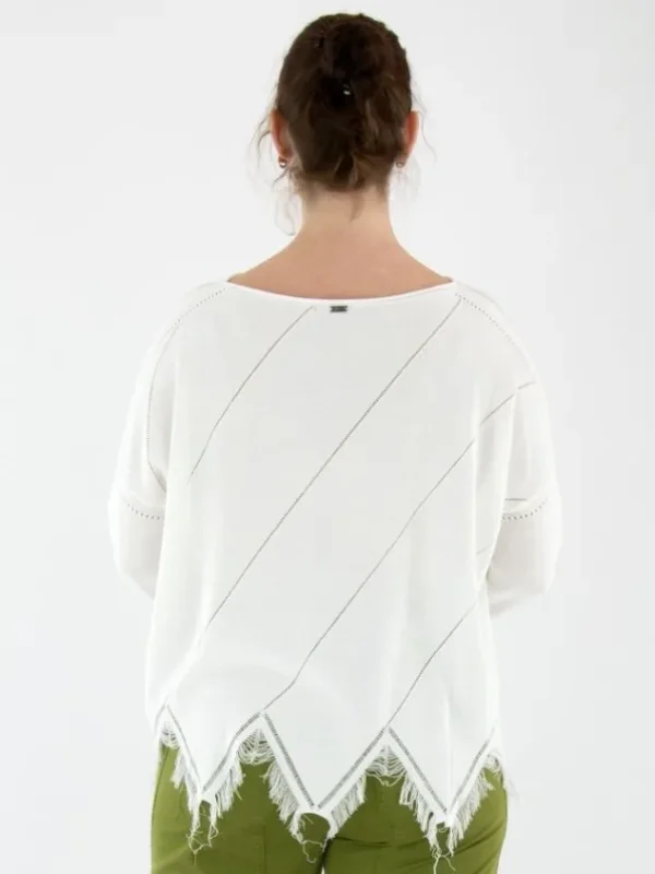 High pullovers CABARET 751616 Cream White