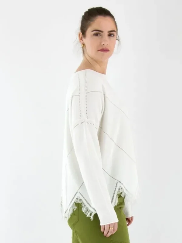 High pullovers CABARET 751616 Cream White