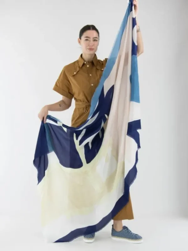 High scarves ARTWORK 990083 Blue