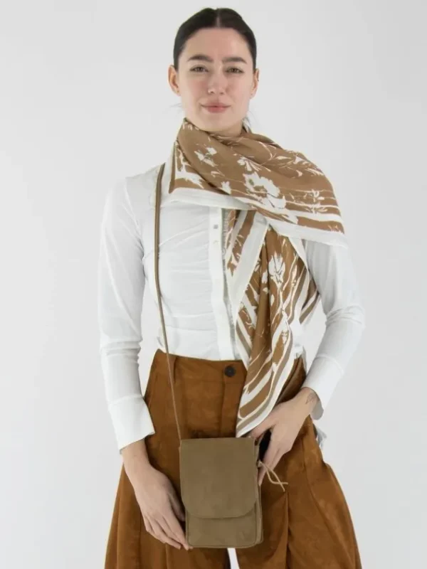 High scarves WINDING 990084 Cognac