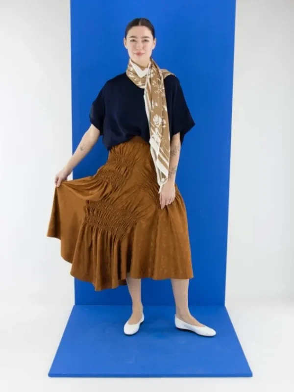 High skirts AUREOLE S20338 Cognac