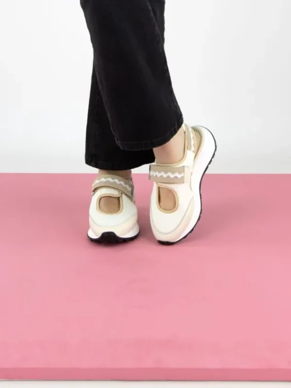 High sneakers RUNWAY 991048 Cream White