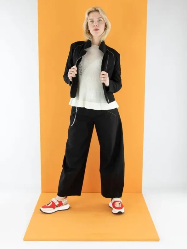 High trousers BUZZ S01807 Black
