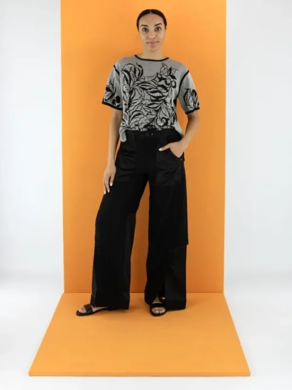 High trousers CONFIDENTIAL S01800 Black