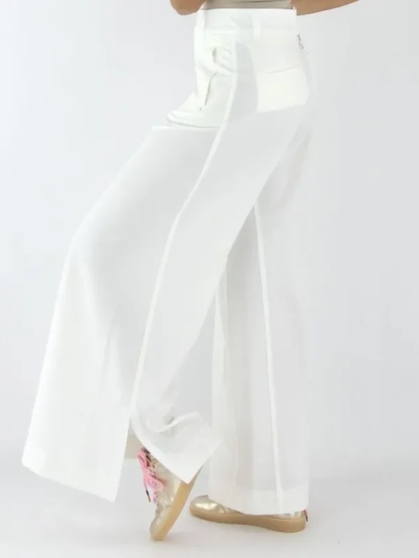 High trousers EXPERT S01810 Cream White