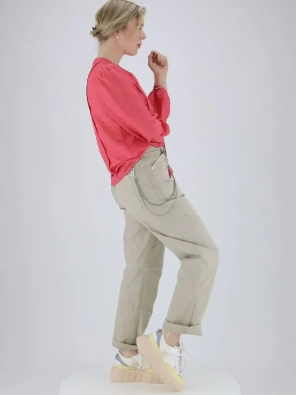 High trousers GO AHAED 702654 Beige