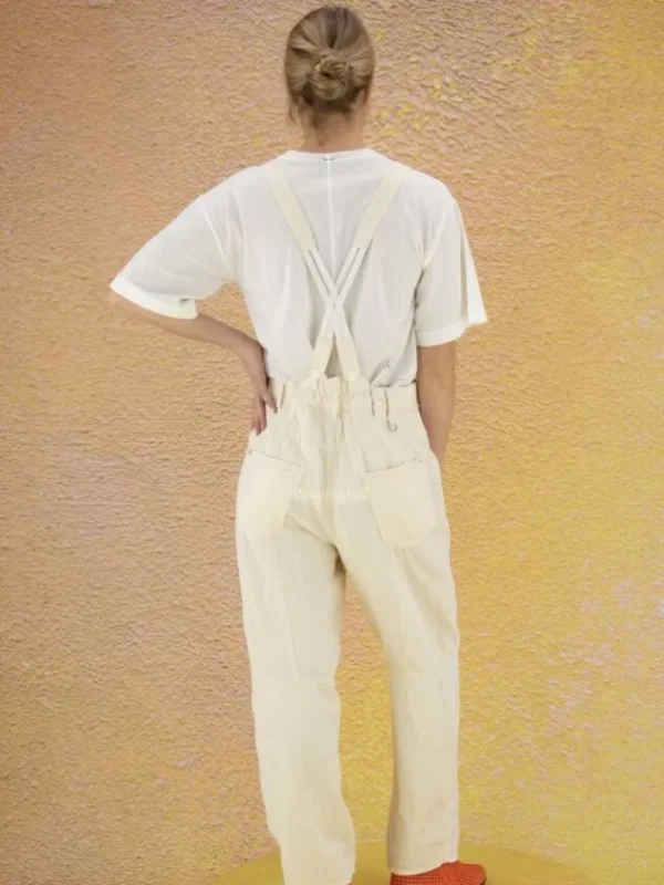 High trousers GOODBYE 703022 Cream White