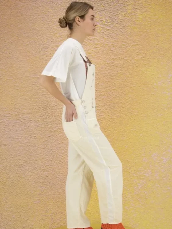 High trousers GOODBYE 703022 Cream White