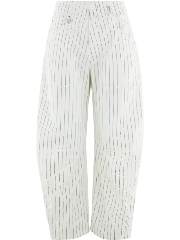High trousers HAPPILY 702964 Cream White