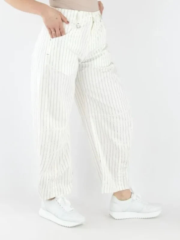 High trousers HAPPILY 702964 Cream White