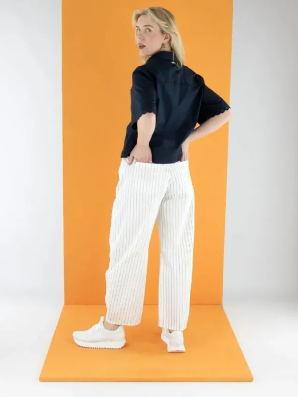 High trousers HAPPILY 702964 Cream White
