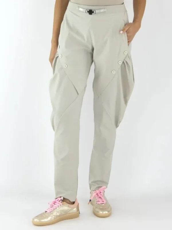 High trousers HURRY S01814 Beige