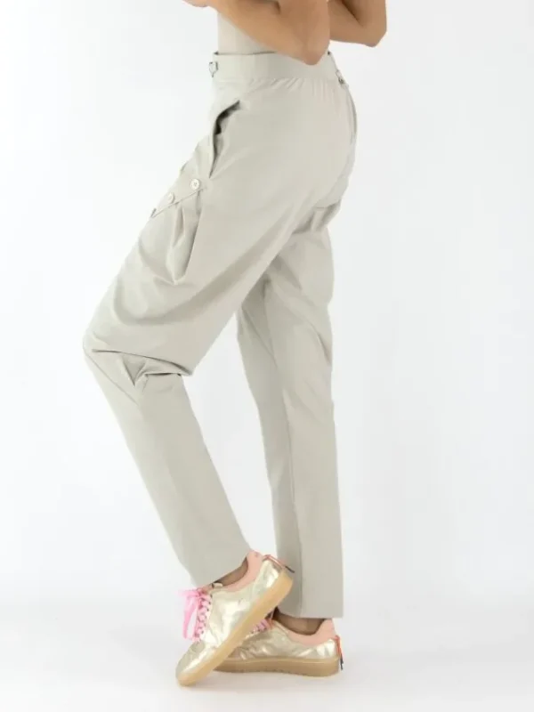 High trousers HURRY S01814 Beige