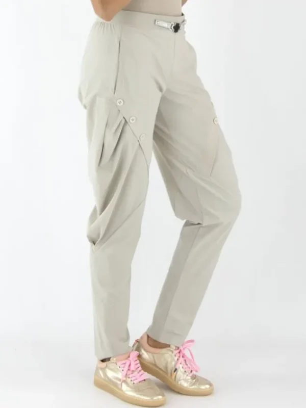 High trousers HURRY S01814 Beige