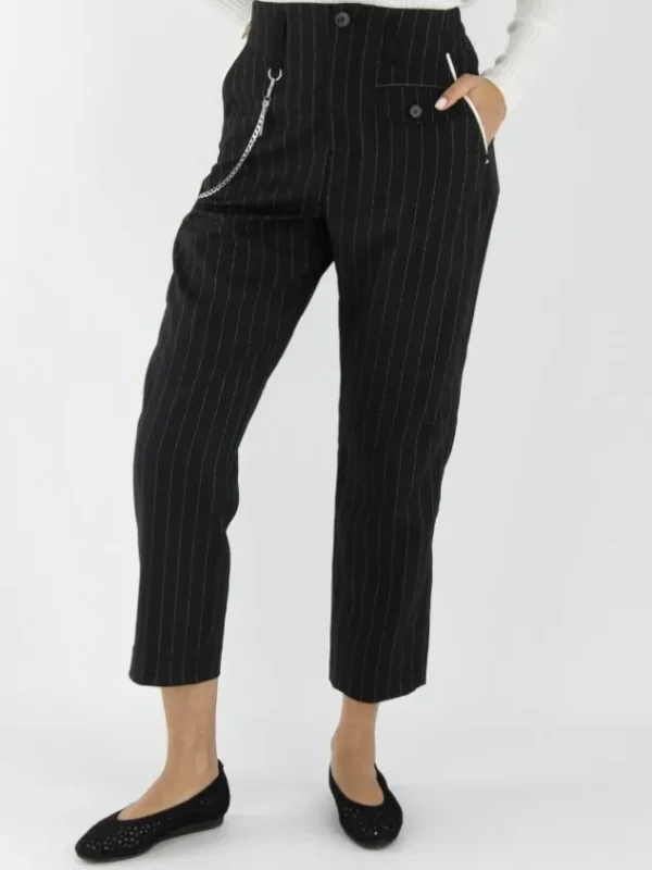 High trousers HYPER S01828 Black