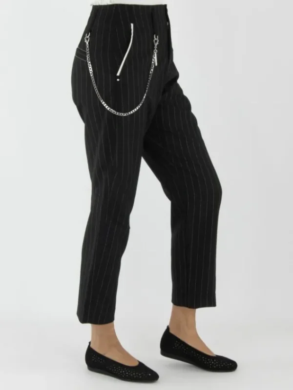 High trousers HYPER S01828 Black