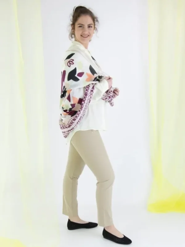 High trousers MINIMALIST S01764 Beige