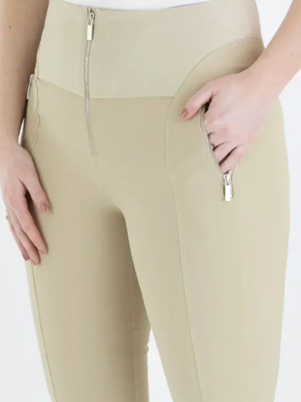 High trousers MINIMALIST S01764 Beige