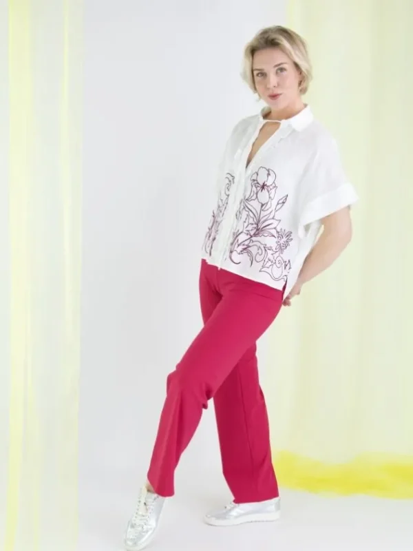 High trousers PROCEED S01766 Pink