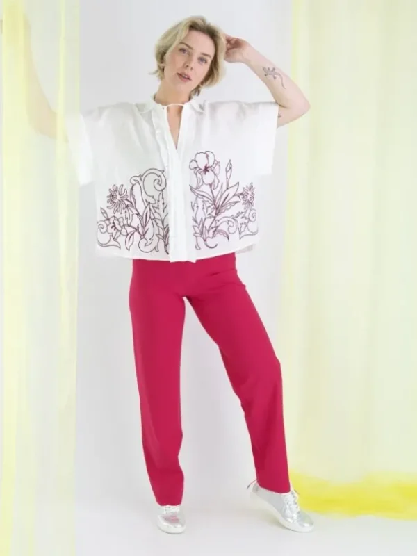 High trousers PROCEED S01766 Pink