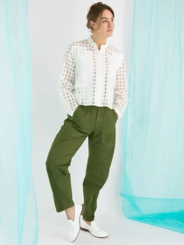 High trousers PULSATE 702822 Green