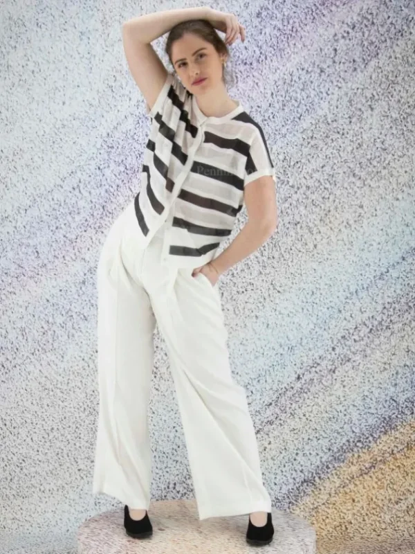 Marc Cain trousers UC 81.42 W47 Cream White