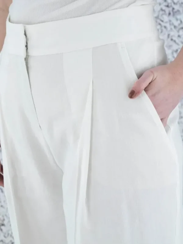 Marc Cain trousers UC 81.42 W47 Cream White